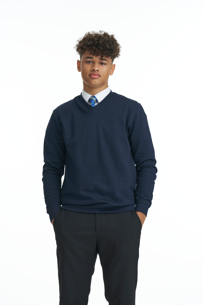 AWDis Academy Sweatshirt Adult/Teen Unisex V-neck Smart Uniform Jumper AC003 